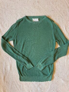 SKFK Green Organic Cotton Open-Knit Crewneck Sweater